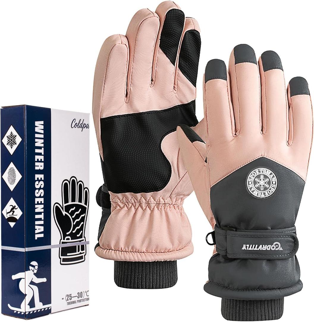 Skiing Gloves, Affordable Ski Gloves for Men & Women, Winter Glove Waterproof Windproof, Thermal Ski Gloves for Cold Weather with Warm, Snowboarding & Winter Sports, Cold Weather Comfort