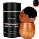 Charred Wooden Whiskey Tumbler  Bourbon Glass for Men | Unique Whiskey Gifts for Dad, Husband, Brother | Old Fashioned Wooden Bourbon Cup | Gifts For Men Who Have Everything