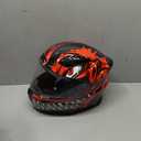 VCOROS FA-602 Carbon Fiber Full Face Motorcycle Helmet Unisex-Adult Dual Visor Helmets (Monstrous Red, XXL)