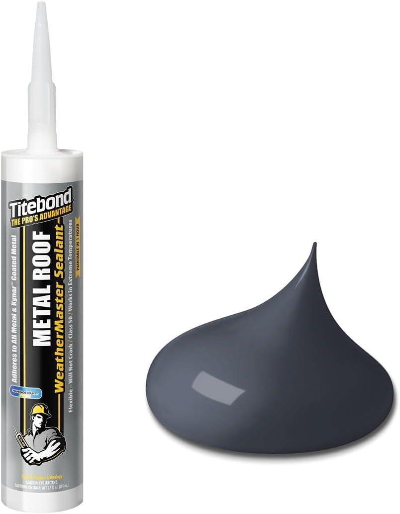Titebond 61121 Metal Roof Sealant Cartridge, 10.1 oz., Black