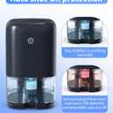Dehumidifier, 35 OZ Small Dehumidifiers for Bedroom for Home, Quiet with Auto Shut Off, Dehumidifiers for Bedroom (280 sq. ft), Bathroom, RV, Closet, Blue