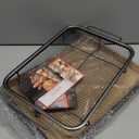 Bakken-Swiss Air Fryer Tray, 2 in 1 Nonstick Crisper Air Fry Basket w/Elevated Mesh Great for Oven, Dishwasher Safe  Ceramic Coating PTFE/PFOA/PFOS FREE Extra-large (9.5"x13", Gray)