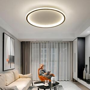 23.6 Inch Flush Mount Ceiling Light, 40-60W Round LED Ceiling Light Fixtures, Thin Modern Ceiling Lamp, Close to Ceiling Lights for Bedroom, Kitchen, Living Room, 3 Color Temperature Selectable (23.6IN)