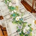 2 Pack Artificial White Rose Vines - 11.8ft Flexible Garland for Wedding Arch, Wall Vines & Table Decor | Faux Flower Vines