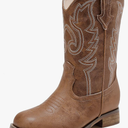 Girls Cowgirl Boots Unisex-Child Mid Calf Glitter Toddler Cowboy Boot Little Big Kids Western Riding Shoes Size 7