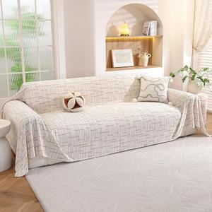 Couch Cover for Dogs, Pet Couch Covers for Sofa, Washable Couch Covers for 2 Cushion Couch, Sofa Couch Protector for Dogs, Sofa Slipcovers for Living Room, 78"x118", Beige-SZ
