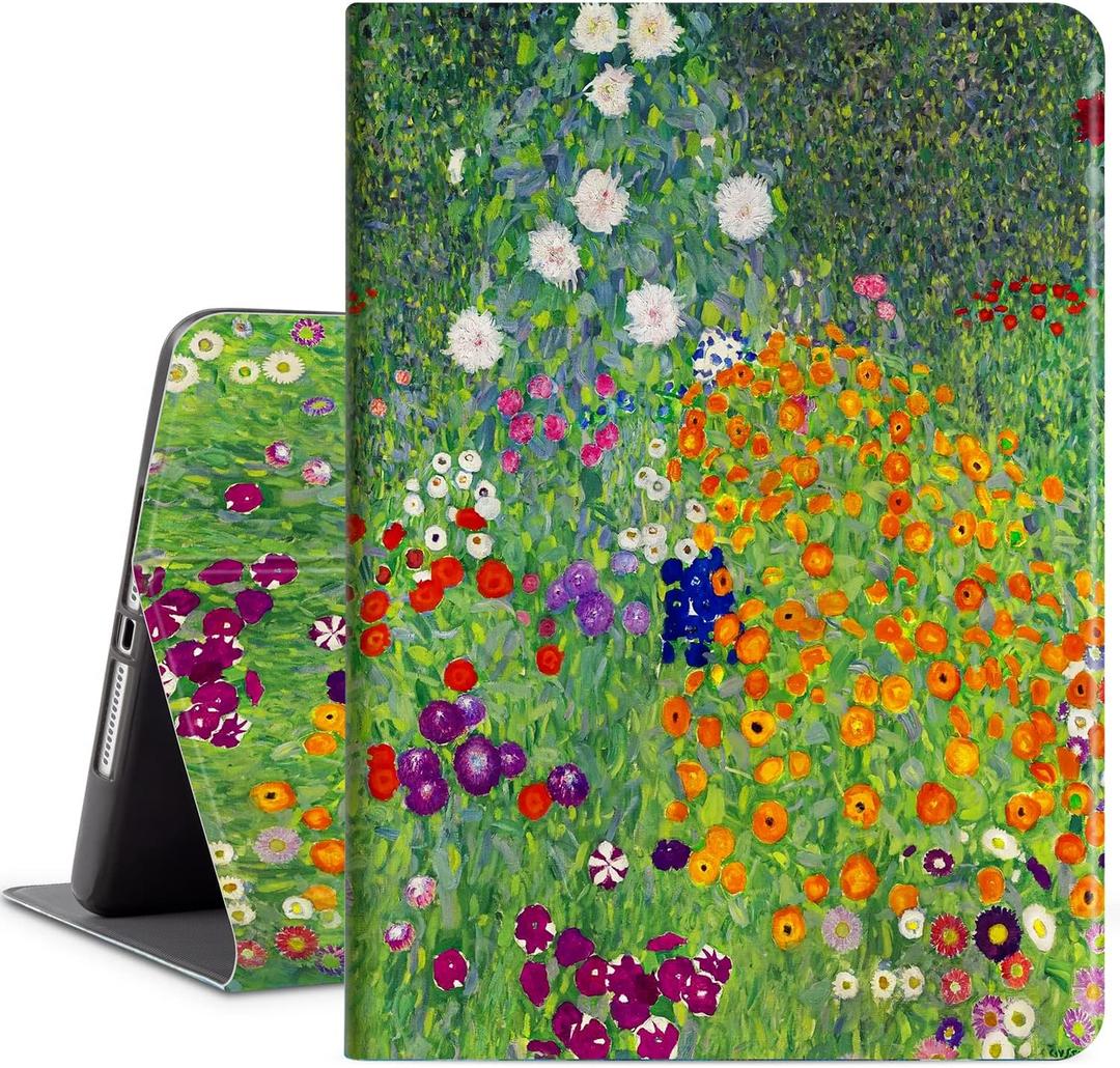 Vimorco iPad Case 6th/5th Generation 2018/2017, iPad 9.7 Inch Cover for iPad 6th/5th Case Generation, Adjustable Angle, Auto Wake/Sleep, iPad Air 2 / Air Cover Folio Stand Cover (Flower Garden)
