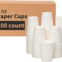 RACETOP 8 oz 500 Pack Disposable Paper Coffee Cups, Disposable Paper Cups, Hot Coffee Cups for Office, Party, Home