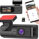 Dash Cam Front 2K 1440P WiFi Dashcam with 32G SD Card, 2K Front Dash Camera for Cars, 1.47 inch IPS Screen, Smart App Control, WDR, Super Night Vision, Loop Recording, Support 128GB Max