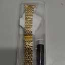 MioHHR Slim Metal Band Compatible with Apple Watch 41mm 40mm 38mm, Solid Stainless Steel Chain Strap for Women Men iWatch Bands Series 9 8 7 6 5 4 3 2 1 SE3 SE2 SE, Gold