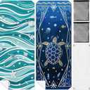 2 Pack Magnetic Beach Towel - 74.8"x30" Turtle Wave Sand Free Quick Dry Microfiber Towel with Built-in Magnets Lightweight for Beach Chair Car Door Pool Travel Camping Yoga with Storage Bag