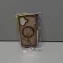 DOMAVER for iPhone 17 Case, Magnetic Phone Case for iPhone 17 [Compatible with MagSafe] Slim Fit Flowers Floral Design Shockproof Protective Bumper Women Men Girls Boys Cover- Brown