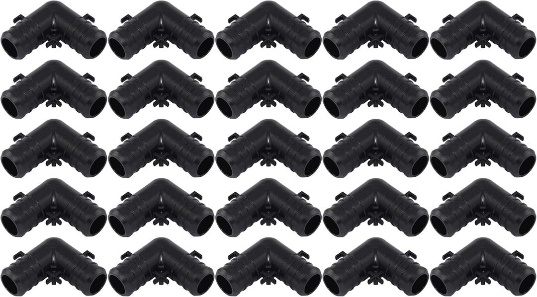 SharkBite 3/4 Inch Poly Crimp 90 Degree Elbow, Pack of 25, PEX Pipe, PE-RT, UP256