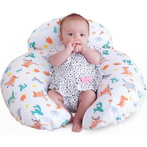 Nursing Pillow, More Support for Mom and Baby, Removable Cotton Cover and Colorful Animal Patterns, Machine Washable, Plus Size Baby Pillow, White Nursing Pillow, More Support for Mom and Baby, Removable Cotton Cover and Colorful Animal Patterns, Machine Washable, Plus Size Baby Pillow, White