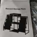 NEWSENDY Record Player Stand with Vinyl Storage,Record Player Table with Vinyl Record Storage Up to 285 Albums, Turnta ble Stand, Record Cabinet for Media Stereo Audio