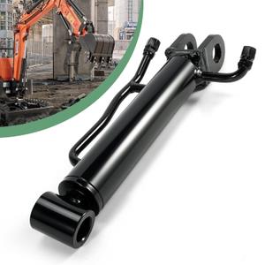 Mini Excavator Thumb Cylinder, Hydraulic Cylinder 25mm/0.98in, Compatible with Mini Excavator Attachment Below 3 Tons - Replace Small Digger Three Holes Hydraulic Thumb Clip Only