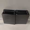 Samsill 12 Pack Durable 1.5 Inch 3 Ring Binders, Round Ring, Clear View Cover for Presentations, Black