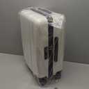 LUGGEX Carry On Luggage 22x14x9 Airline Approved, L2 100% PC Hard Shell Travel Suitcase with Smooth Spinner Wheels, TSA Lock (EX-Core, White, 20 Inch, 40L)