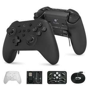 GuliKit KK3 MAX Controller (No Drift) for Switch/PC/Android/MacOS/IOS with 4 Back Buttons, Hall Joysticks and Triggers, Maglev/Rotor/HD Vibration,1000Hz Polling Rate, RGB lights (Black)