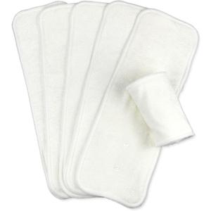 Mama Koala 5-Layer Natural Baby Cloth Diaper Inserts with Snaps, Adjustable and Reusable for Any Baby Cloth Diaper(6 Pack)