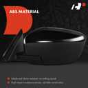 A-Premium Driver Side Power Door Mirror Compatible with Nissan Rogue 2014-2020 - Non-Heated, Manual Folding, Black, without Turn Signal Light - Outside Rear View Mirror
