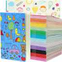 Mimorou 36 Pcs Blank Books for Kids for Drawing & Writing 4" x 5.7" Mini Notebooks Bulk 48 Pages Colorful Unlined Travel Journals Scrapbooks Pocket Notepads for Students Traveler School Sketching 