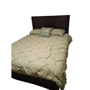 CozyLux King Size Comforter Set , 7 Pieces Pintuck Bed in A Bag Green Comforter King Size, Pinch Pleat Bedding Set with All Season Comforter, Sheets, Pillowcases & Shams