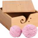 7.09x7.09x3.54 Inches Square Yarn Bowl with Lid, Knitting Storage Box, Stackable Craft Organizer for Multi-Skein, Yarn Storage Bowl for Knitting/Crochet/Craft/Home Decor (C26)