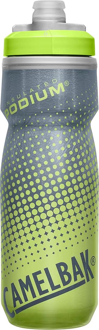 CamelBak Podium Chill Insulated Bike Water Bottle - Easy Squeeze Bottle - Fits Most Bike Cages - 21oz, Yellow Dot