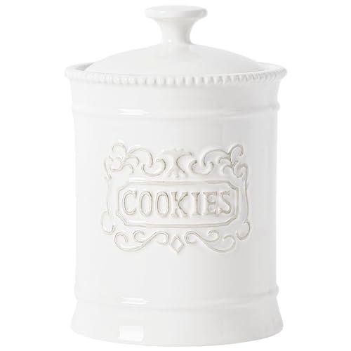 TAWCHES Ceramic Cookie Jar With Lid Cookies Canister Vintage Cookie Jar Cookie Jars For Kitchen Counter Decorative