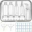 DTDNZKN 14 Pack Travel Bottles for Toiletries - TSA Approved Leak-Proof Squeezable Containers for Shampoo, Conditioner, Lotion, and Body Wash - Convenient and Practical Travel Accessories