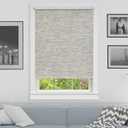 Cordless Privacy Jute Window Roller Shade - 20 Inch Width, 72 Inch Length - Heather - Light Filtering Woven Natural Fiber Horizontal Windows Blinds by Achim Home Decor