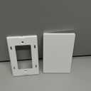 1-Gang Screwless Blank Wall Plate Cover Blank Switch Outlet Electrical Faceplate for Light Switch, Receptacle, Dimmers, USB Outlet, GFCI, Child Safe Cover Plate, White (4-Pack)