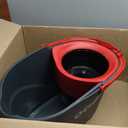 O-Cedar EasyWring Microfiber Spin Mop & Bucket Floor Cleaning System + 2 Extra Refills, Red/Gray