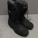 Knixmax Women's Winter Snow Boots Waterproof Mid Calf Booties Fur Lined Warm Outdoor Insulated Mucker Yard Skiing Hiking Boots for Women Size (10)