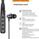 Neckband Bluetooth Headphone with LED Power, Neckband Headphones 100 Hours Playtime, in-Ear Bluetooth Headphone with Microphone for Running and Exercising in The Gym (Y10)