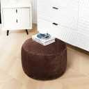 Asuprui Pouf Ottoman Unstuffed Round Poof Seat Foot Stool Ottoman Foot Rest No Filler 20x20x12 Inches Fuzzy Chair Floor Pouf Storage for Living Room Bedroom Coffee
