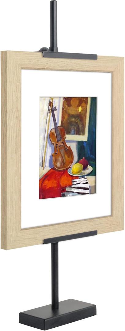 Americanflat 18" Adjustable Tabletop Easel Stand for Picture Frames up to 10x8 - Ideal Picture Frame Stand to Display Art, Signs, or Photos - Use Easel Stands for Home or Events - Black