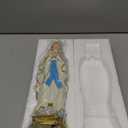 QIANLING 12Inch Lourdes Virgin Mary Statue - Hand Painted Virgin Mary Statue, Catholic Mother Mary Figurine, Blessed Madonna Our Lady of Grace, Altar, Prayer Room & Home Decor Religious Gift