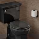KOHLER 4639-RL-7 Cachet ReadyLatch Round Toilet Seat Soft Close, Black