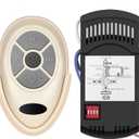 FAN-35T Ceiling Fan Remote Control Kit, for Harbor Breeze, Replacement for Harbor Breeze, Hampton Bay, Hunter, with Receiver FAN28R Light Dimmer, 3 Speed, Learn Key
