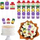Motiskyy 15 Pcs Happy Mother's Day Cake Topper Bulk Mama Cake Toppers for Mother's Day Latin-inspired Floral Bouquet Picks Flower Decorations Cupcake Decorations Mom's Birthday Party Supplies