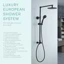 Fennocasa Polaris 3 Rain Shower System, 8” Rainfall Shower Head and Handheld Shower Combo, includes 3-Setting Handheld Spray, Height Adjustable Shower Wand Holder, 60” Hose (2.5 GPM Matte Black)