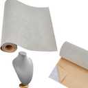 OLYCRAFT Felt Drawer Liner 15.7x197 Inch Self Adhesive Flocking Fabric Gray Velvet Flock Liner Sticky Back Flocking Fabric DIY Velvet Drawer Liners for Jewelry Drawers Craft Making Supplies