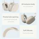 3 in 1 Silicone Cover and Case for Apple Airpods Max 2/ Airpods Max Headphones, AirPods Max Hard Case and Anti-Scratch Ear Pad Case/Ear Cups/Headband Covers Accessories (Starlight case & Cover)