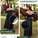 Scarlet Darkness Women Off Shoulder Corset Dress Sweetheart Fishboned Puff Sleeve Renaissance Dress (Black, M)