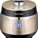 CUCKOO High Pressure Rice Cooker 3-Cup Uncooked / 6-Cup Cooked with Induction Heating Technology, Small Rice Maker with 16 Menu Options and Steam Plate, Voice Guide, Gold (CRP-EHSS0309F)