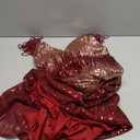 Women 1920s Plus Size Formal Dress Tassels Sleeve Sequins Gatsby Maxi Evening Gown(Wine,XL)