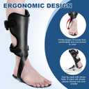 Estinko Carbon Fiber AFO Brace Ankle Foot Orthosis Lightweight Foot Drop Brace Drop Foot Brace for Walking Gait Assistance Ankle Instability, Right-Small