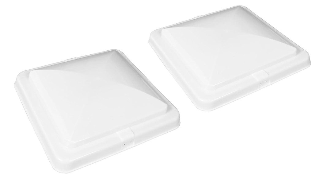 Jack Boss 2 Pack Set Roof Vent Cover, 14 Inch Replacement Vent Lid for Inside RV Trailer Camper Motorhome, White